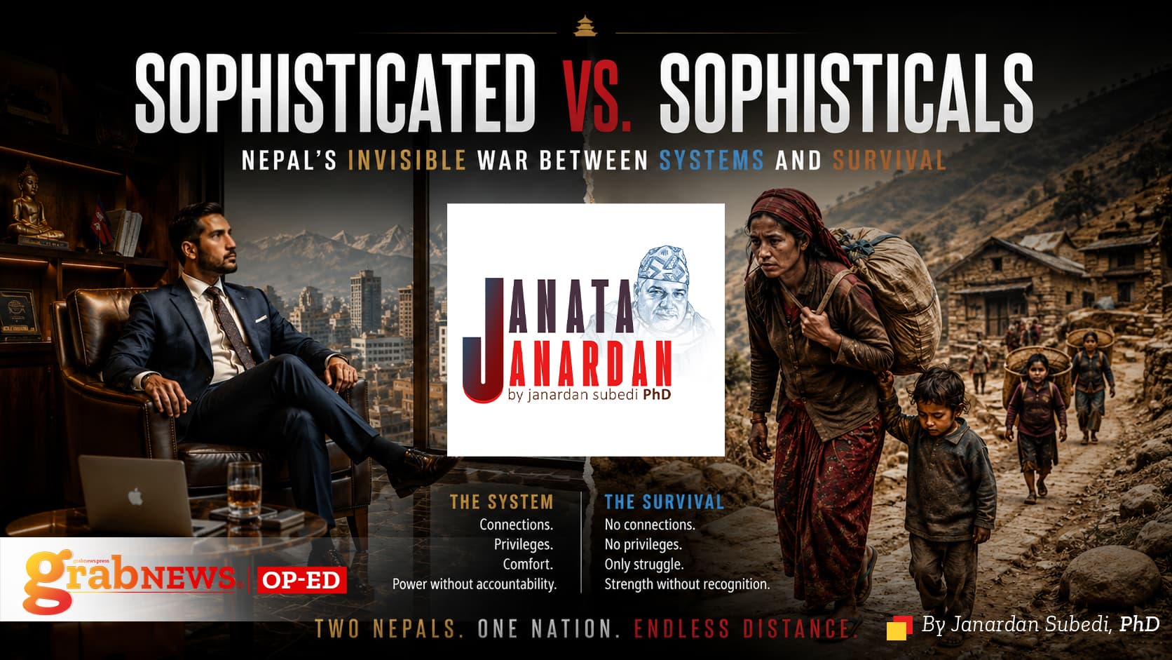 Sophisticated vs. Sophisticals: Nepal’s Invisible War Between Systems and Survival || Janardan Subedi, PhD || Janata Janardan